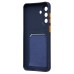 Чехол-накладка для Samsung Galaxy A36 5G (темно-синий) - SC337 с картхолдером