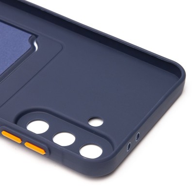 Чехол-накладка для Samsung Galaxy A36 5G (темно-синий) - SC337 с картхолдером