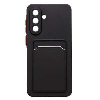 Чехол-накладка для Samsung Galaxy A56 5G (черный) - SC337 с картхолдером