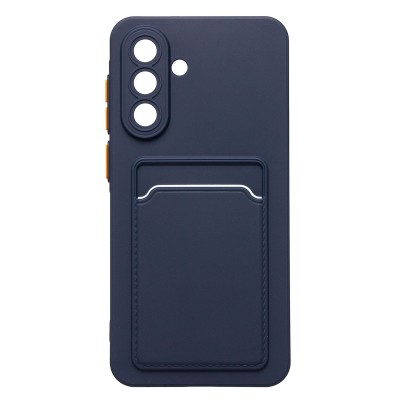 Чехол-накладка для Samsung Galaxy A56 5G (темно-синий) - SC337 с картхолдером