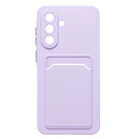 Чехол-накладка для Samsung Galaxy A56 5G (светло-фиолетовый) - SC337 с картхолдером