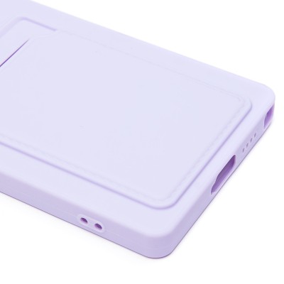 Чехол-накладка для Samsung Galaxy S25 Ultra (светло-фиолетовый) - SC337 с картхолдером