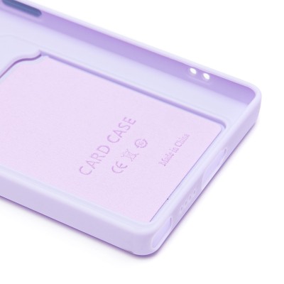 Чехол-накладка для Samsung Galaxy S25 Ultra (светло-фиолетовый) - SC337 с картхолдером