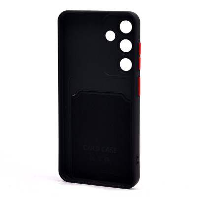 Чехол-накладка для Samsung Galaxy S25 (черный) - SC337 с картхолдером
