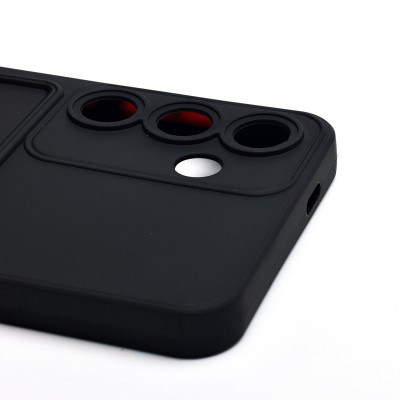 Чехол-накладка для Samsung Galaxy S25 (черный) - SC337 с картхолдером