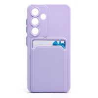Чехол-накладка для Samsung Galaxy S25 (светло-фиолетовый) - SC337 с картхолдером
