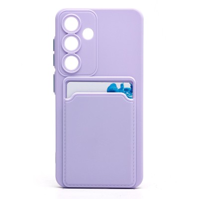Чехол-накладка для Samsung Galaxy S25 (светло-фиолетовый) - SC337 с картхолдером Чехол-накладка для Samsung Galaxy S25 (светло-фиолетовый) - SC337 с картхолдером