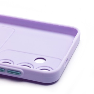 Чехол-накладка для Samsung Galaxy S25 (светло-фиолетовый) - SC337 с картхолдером