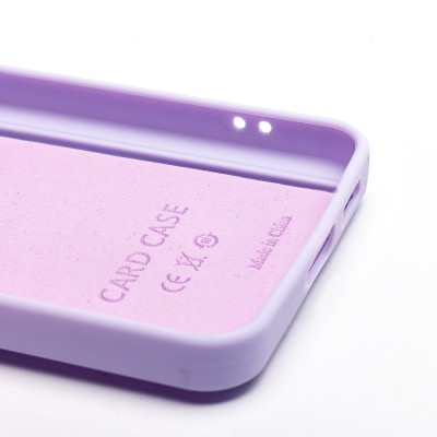 Чехол-накладка для Samsung Galaxy S25 (светло-фиолетовый) - SC337 с картхолдером