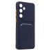 Чехол-накладка для Samsung Galaxy S25+ (темно-синий) - SC337 с картхолдером