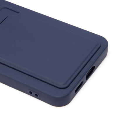 Чехол-накладка для Samsung Galaxy S25+ (темно-синий) - SC337 с картхолдером