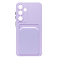 Чехол-накладка для Samsung Galaxy S25+ (светло-фиолетовый) - SC337 с картхолдером