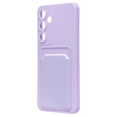Чехол-накладка для Samsung Galaxy S25+ (светло-фиолетовый) - SC337 с картхолдером
