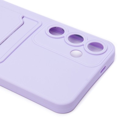 Чехол-накладка для Samsung Galaxy S25+ (светло-фиолетовый) - SC337 с картхолдером