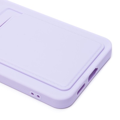 Чехол-накладка для Samsung Galaxy S25+ (светло-фиолетовый) - SC337 с картхолдером