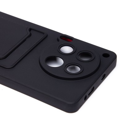 Чехол-накладка для Tecno Camon 30 4G (черный) - SC337 с картхолдером