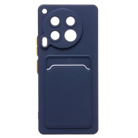 Чехол-накладка для Tecno Camon 30 4G (темно-синий) - SC337 с картхолдером