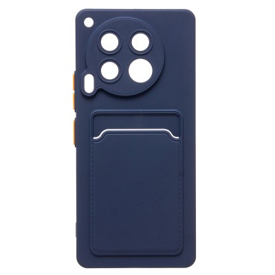 Чехол-накладка для Tecno Camon 30 4G (темно-синий) - SC337 с картхолдером