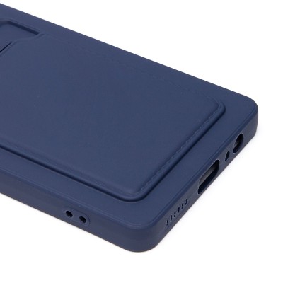 Чехол-накладка для Tecno Camon 30 4G (темно-синий) - SC337 с картхолдером