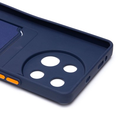 Чехол-накладка для Tecno Camon 30 4G (темно-синий) - SC337 с картхолдером