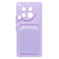 Чехол-накладка для Tecno Camon 30 4G (светло-фиолетовый) - SC337 с картхолдером