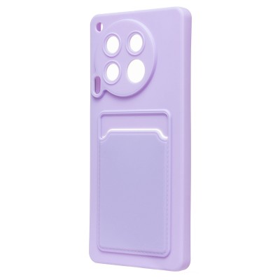 Чехол-накладка для Tecno Camon 30 4G (светло-фиолетовый) - SC337 с картхолдером