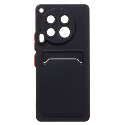 Чехол-накладка для Tecno Camon 30 5G (черный) - SC337 с картхолдером Чехол-накладка для Tecno Camon 30 5G (черный) - SC337 с картхолдером