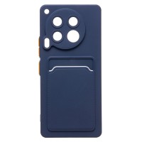 Чехол-накладка для Tecno Camon 30 5G (темно-синий) - SC337 с картхолдером