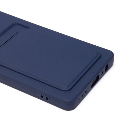 Чехол-накладка для Tecno Camon 30 5G (темно-синий) - SC337 с картхолдером