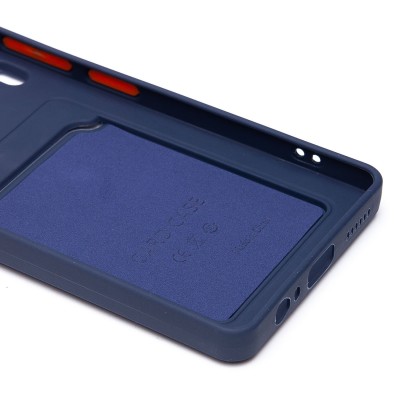 Чехол-накладка для Tecno Camon 30 5G (темно-синий) - SC337 с картхолдером