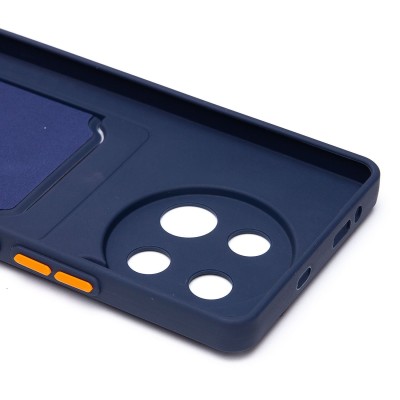 Чехол-накладка для Tecno Camon 30 5G (темно-синий) - SC337 с картхолдером