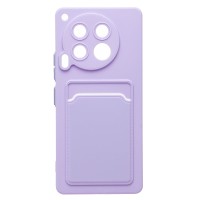 Чехол-накладка для Tecno Camon 30 5G (светло-фиолетовый) - SC337 с картхолдером