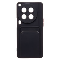 Чехол-накладка для Tecno Camon 30 Premier 5G (черный) - SC337 с картхолдером