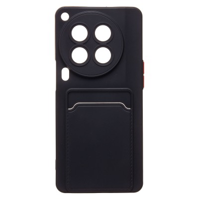 Чехол-накладка для Tecno Camon 30 Premier 5G (черный) - SC337 с картхолдером Чехол-накладка для Tecno Camon 30 Premier 5G (черный) - SC337 с картхолдером