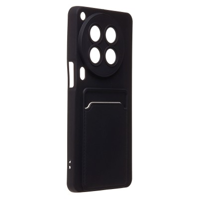 Чехол-накладка для Tecno Camon 30 Premier 5G (черный) - SC337 с картхолдером Чехол-накладка для Tecno Camon 30 Premier 5G (черный) - SC337 с картхолдером