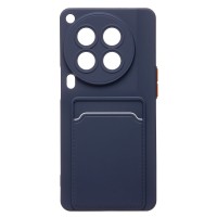Чехол-накладка для Tecno Camon 30 Premier 5G (темно-синий) - SC337 с картхолдером Чехол-накладка для Tecno Camon 30 Premier 5G (темно-синий) - SC337 с картхолдером