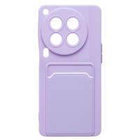 Чехол-накладка для Tecno Camon 30 Premier 5G (светло-фиолетовый) - SC337 с картхолдером