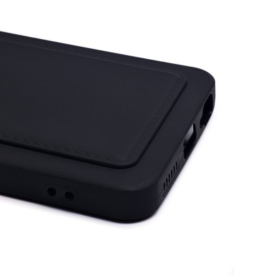 Чехол-накладка для Tecno Pop 8 (черный) - SC337 с картхолдером