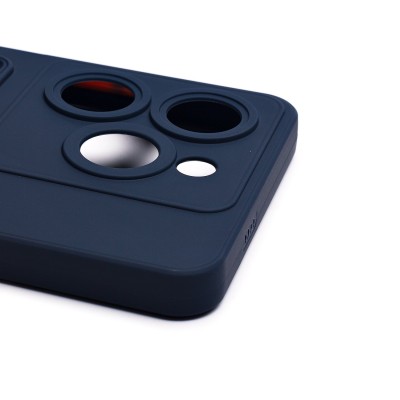 Чехол-накладка для Tecno Pop 8 (темно-синий) - SC337 с картхолдером