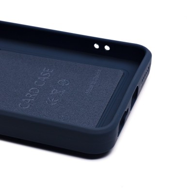 Чехол-накладка для Tecno Pop 8 (темно-синий) - SC337 с картхолдером