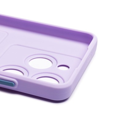 Чехол-накладка для Tecno Pop 8 (светло-фиолетовый) - SC337 с картхолдером