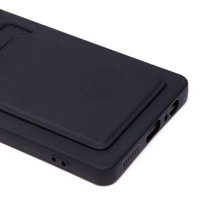 Чехол-накладка для Tecno Pova 6 4G (черный) - SC337 с картхолдером Чехол-накладка для Tecno Pova 6 4G (черный) - SC337 с картхолдером