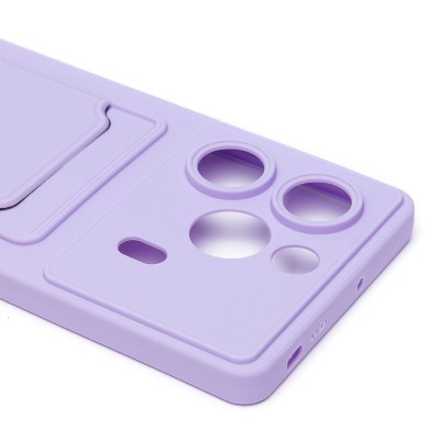 Чехол-накладка для Tecno Pova 6 4G (светло-фиолетовый) - SC337 с картхолдером Чехол-накладка для Tecno Pova 6 4G (светло-фиолетовый) - SC337 с картхолдером
