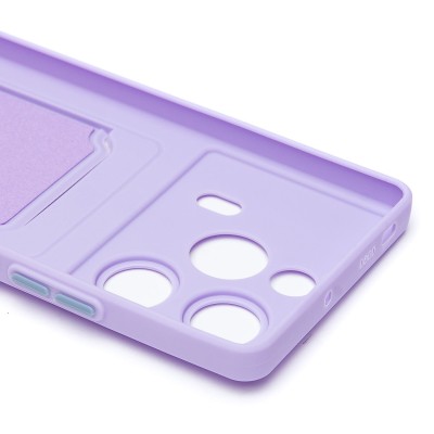 Чехол-накладка для Tecno Pova 6 4G (светло-фиолетовый) - SC337 с картхолдером Чехол-накладка для Tecno Pova 6 4G (светло-фиолетовый) - SC337 с картхолдером