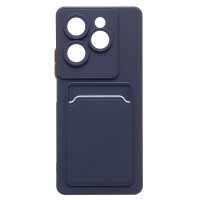 Чехол-накладка для Tecno Spark 20 Pro 5G (темно-синий) - SC337 с картхолдером