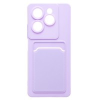 Чехол-накладка для Tecno Spark 20 Pro 5G (светло-фиолетовый) - SC337 с картхолдером