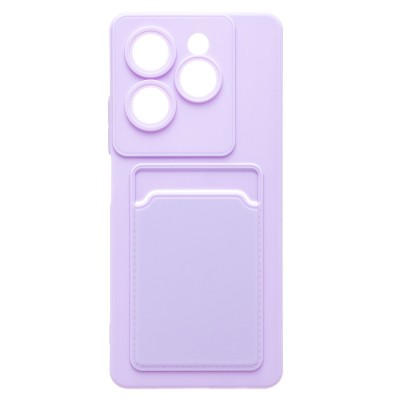 Чехол-накладка для Tecno Spark 20 Pro 5G (светло-фиолетовый) - SC337 с картхолдером Чехол-накладка для Tecno Spark 20 Pro 5G (светло-фиолетовый) - SC337 с картхолдером