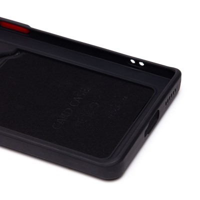 Чехол-накладка для Tecno Spark 20 Pro+ (черный) - SC337 с картхолдером