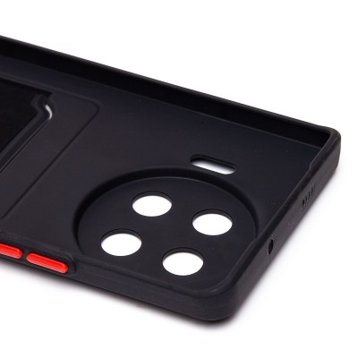 Чехол-накладка для Tecno Spark 20 Pro+ (черный) - SC337 с картхолдером