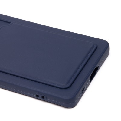 Чехол-накладка для Tecno Spark 20 Pro+ (темно-синий) - SC337 с картхолдером